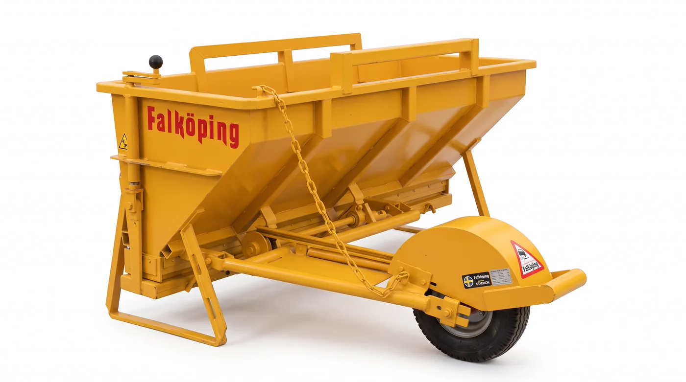 Falköping Spredere for gaffeltruck (KI-illustrasjon)